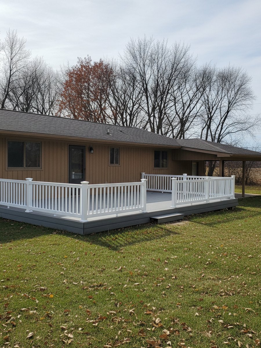 Majestic Deck Solutions crew working on a home