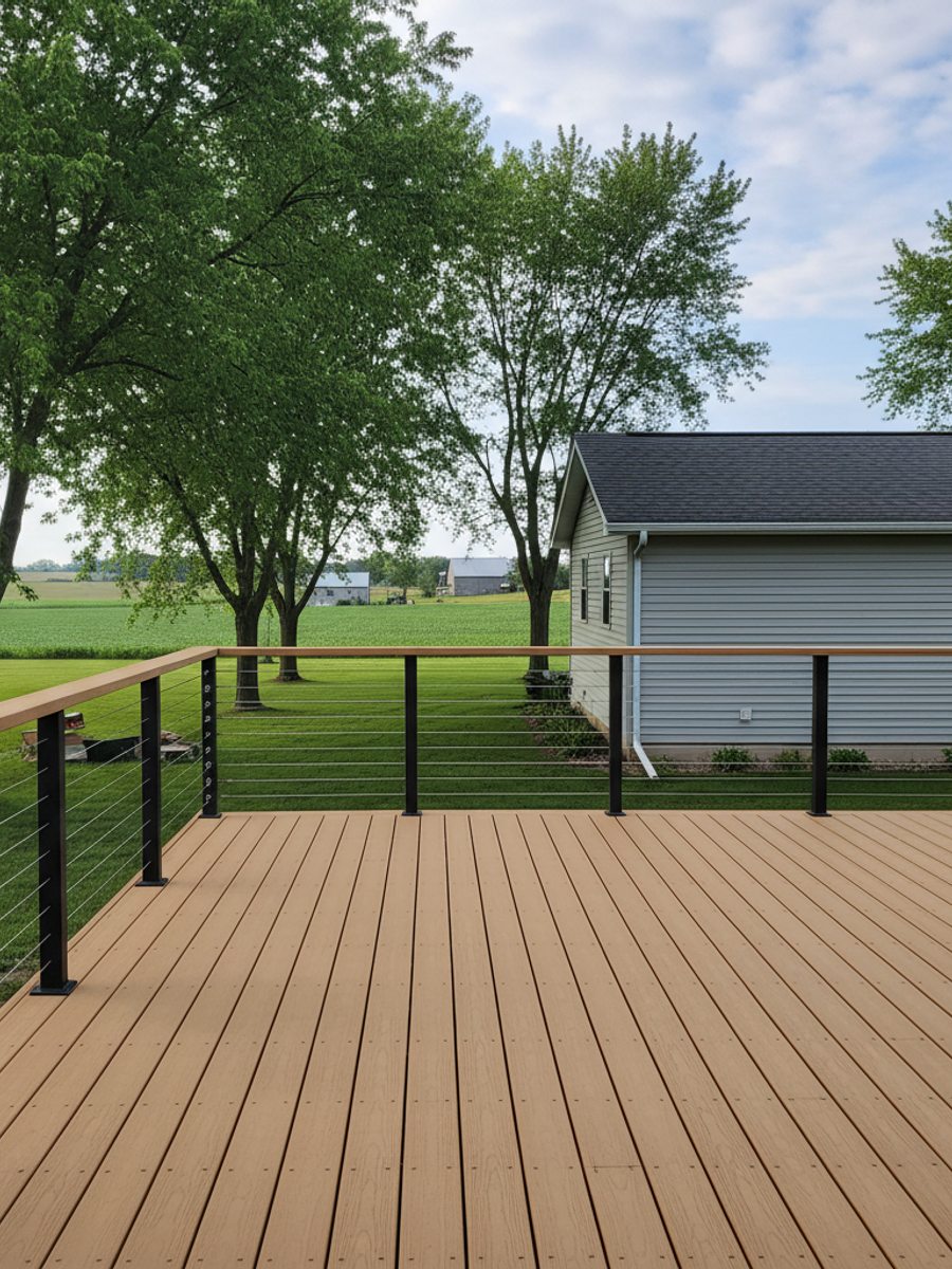 Deck Railing Repair & Installation completed by Majestic Deck Solutions in Stoughton, WI