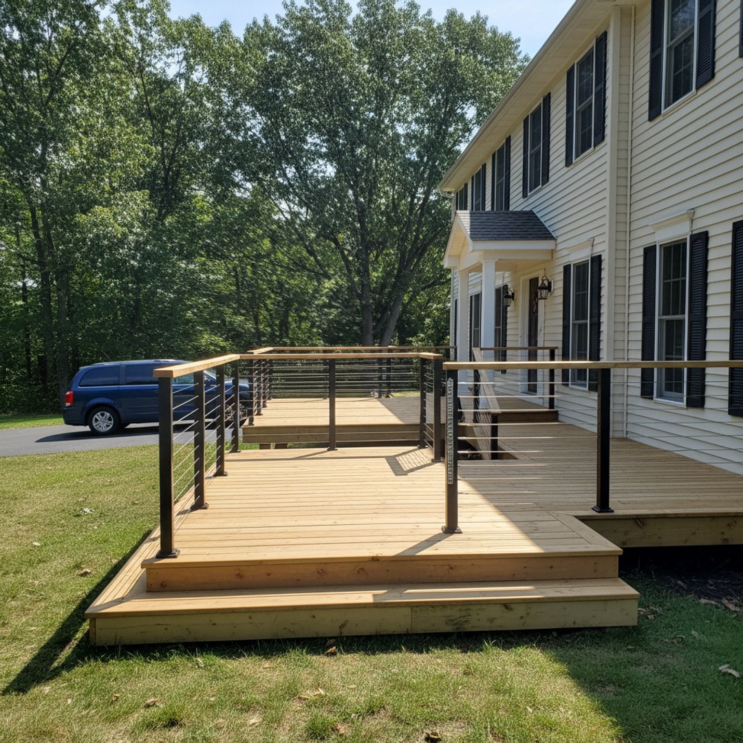 Custom Deck Design completed by Majestic Deck Solutions in Madison, WI