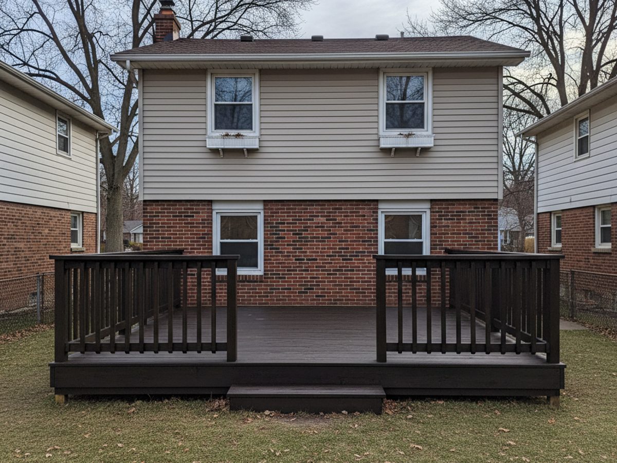 Composite Decking Installation completed by Majestic Deck Solutions in Sun Prairie, WI