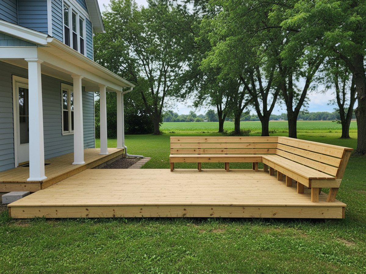 Multi-Level Deck Building completed by Majestic Deck Solutions in Oregon, WI